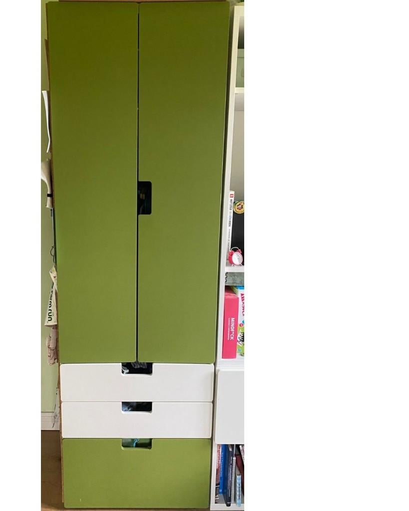 IKEA STUVA kasten set. Wit / legergroen. Uniek gelakt., 105 cm ou plus, Enlèvement, Utilisé, 50 à 70 cm