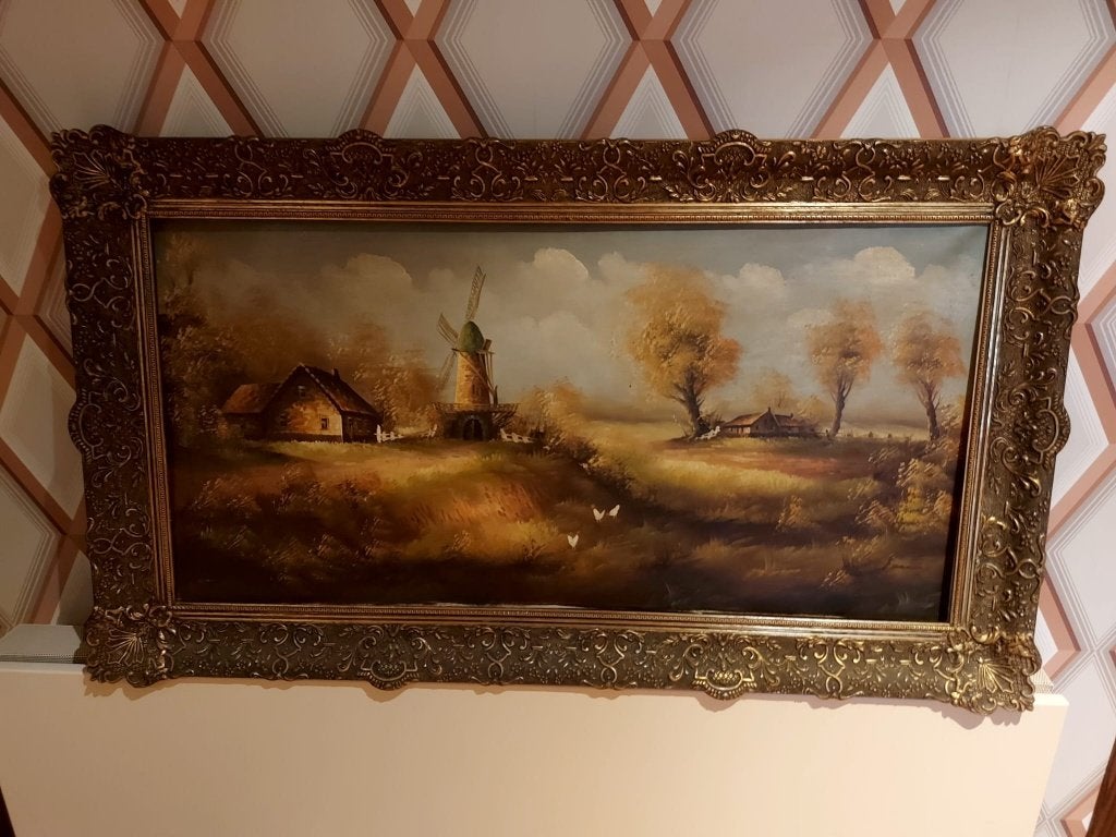 2 Decoratieve schilderijen, Antiek en Kunst, Ophalen, Klassiek, Landschap