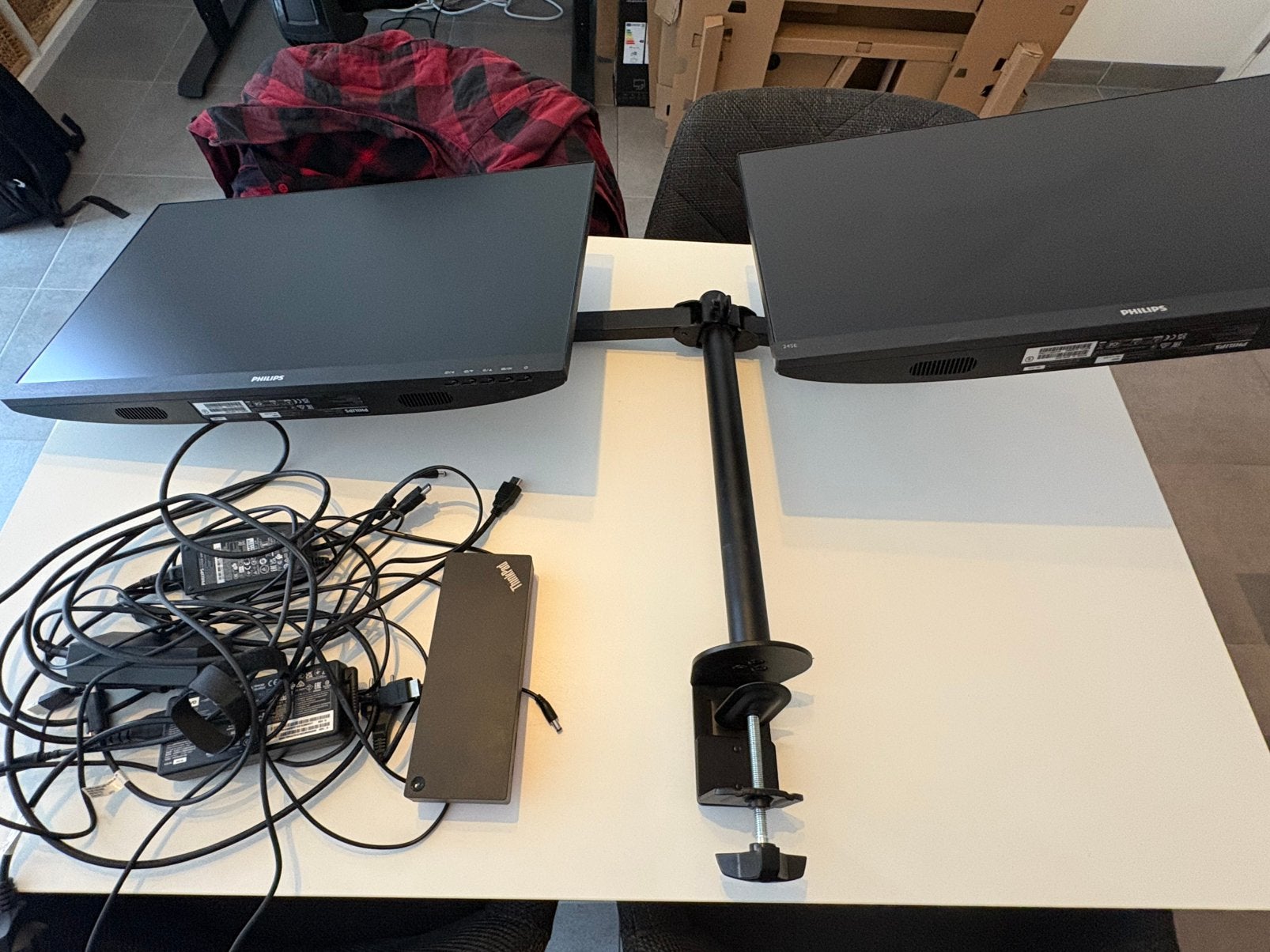 Dual-monitor setup + Lenovo dock, Informatique & Logiciels, Enlèvement, Comme neuf, HD