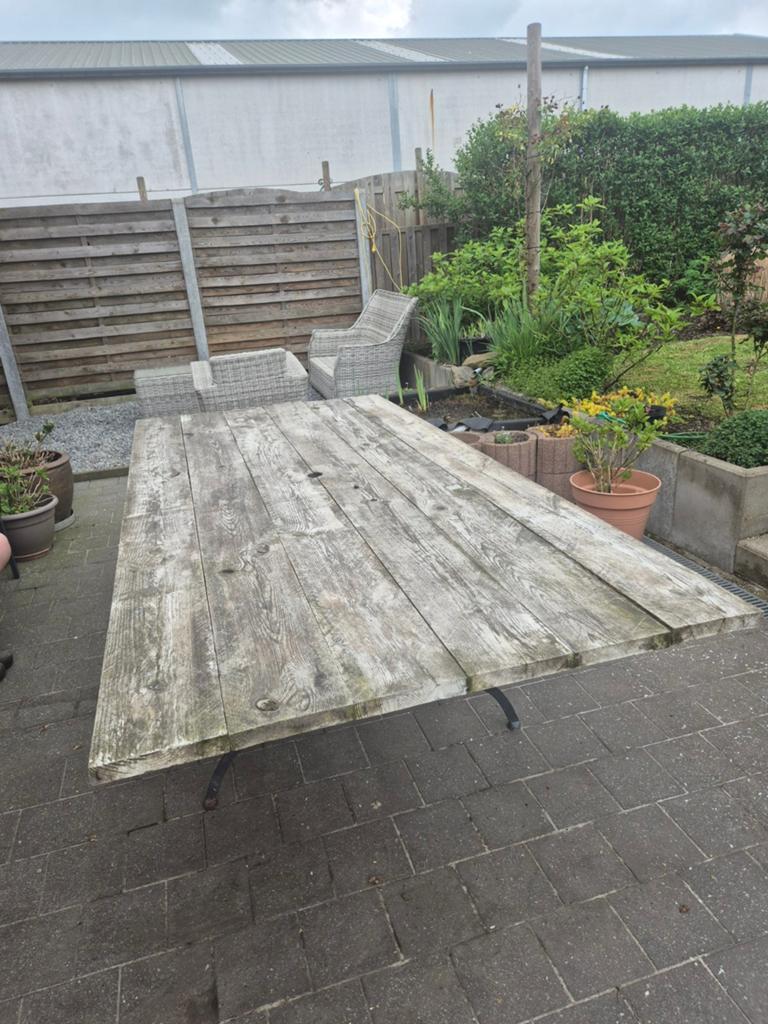 Steigerhout tuintafel, Ophalen