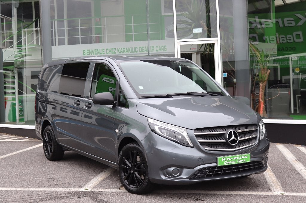 MERCEDES VITO 116CDI LONG 5PLACES BTE AUTO DOUBLE CABINE TVA, Autos, Mercedes-Benz, Cuir, Argent ou Gris, Achat, Entreprise