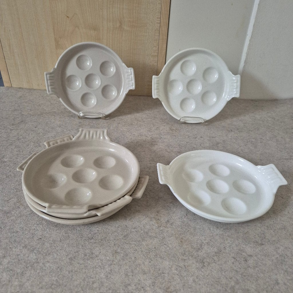 Le Creuset 6 slakkenschaaltjes in emaille, Ophalen of Verzenden, Emaille, Le Creuset
