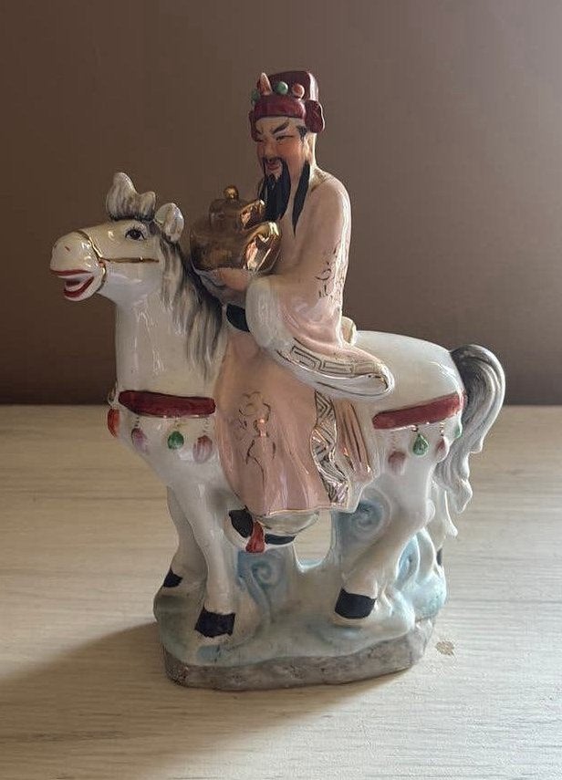Statue chinoise style ancien Dieu de la richesse — Feng Shui, Enlèvement ou Envoi