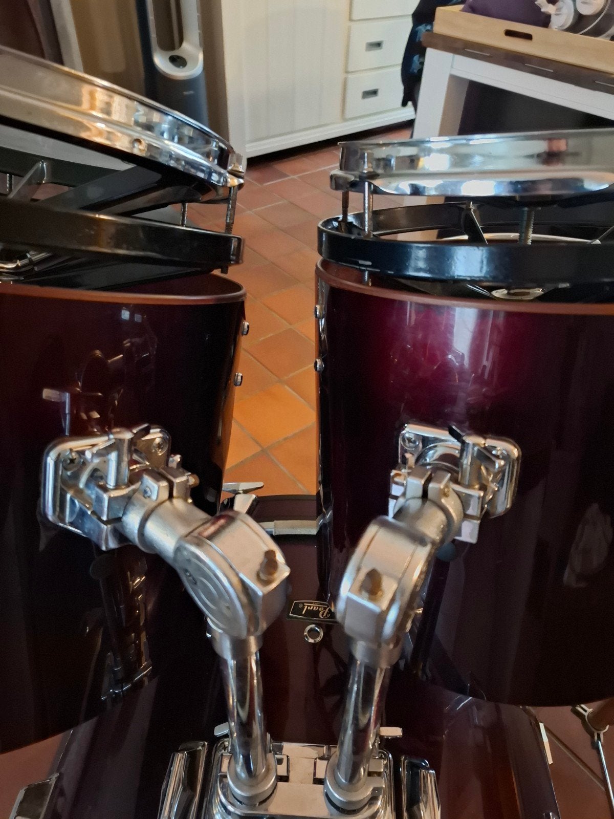 zeldzaam vintage Pearl vari Pitch drumstel ism remo rototoms, Muziek en Instrumenten, Ophalen, Gebruikt, Drums of Percussie
