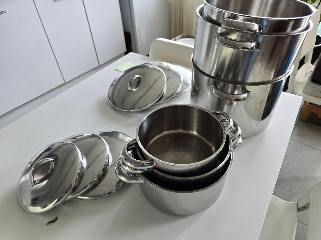 CASSEROLES ET POÊLES DEMEYERE, Maison & Meubles, Cuisine | Casseroles & Poêles, Enlèvement, Utilisé, Inox, Autres types