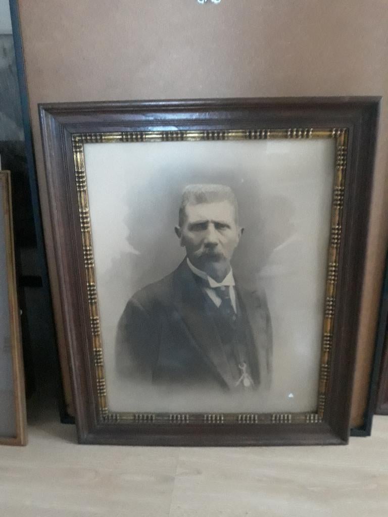 antieke portretten in oude kaders, Antiek en Kunst, Ophalen of Verzenden