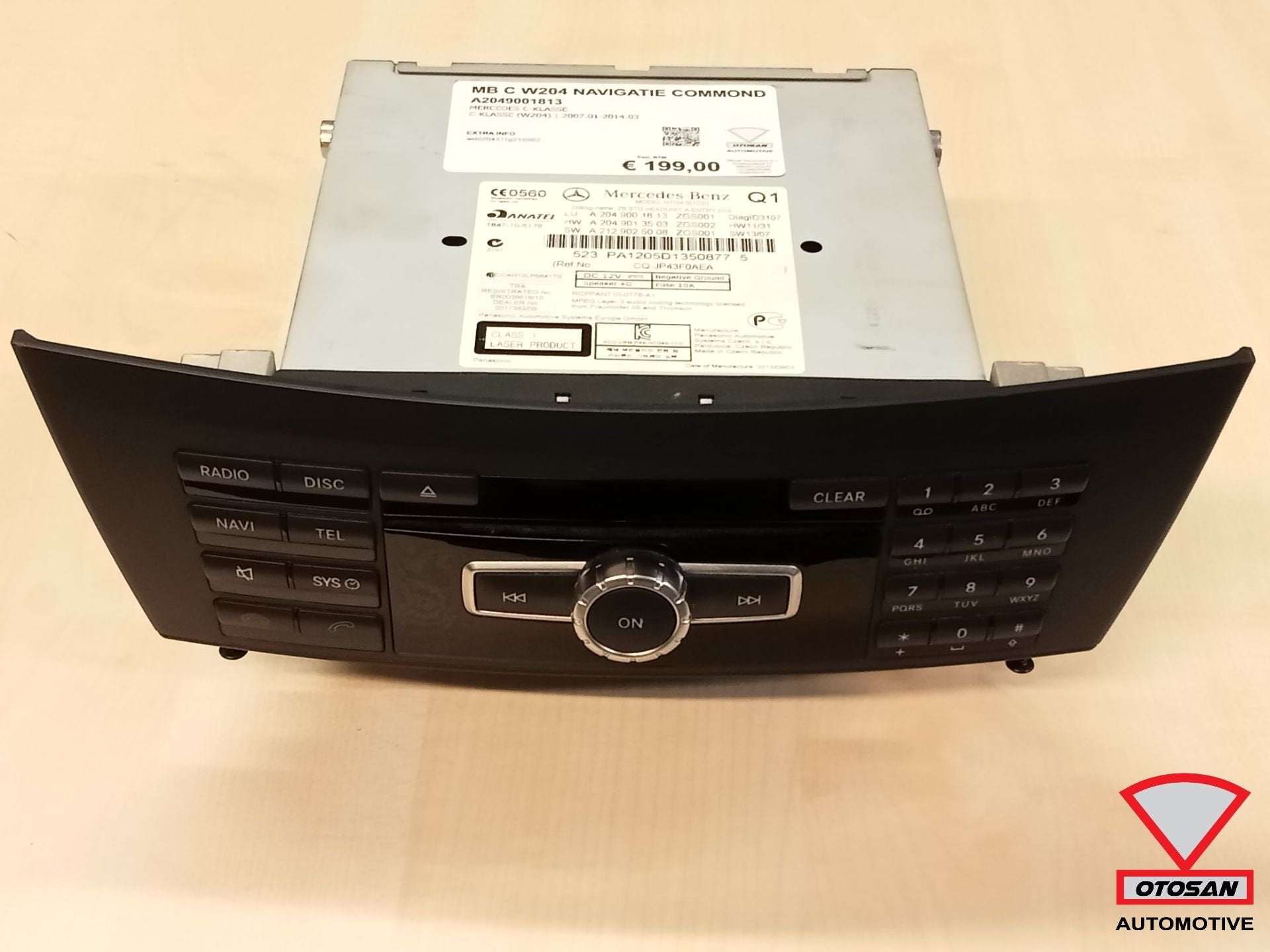 Mercedes C Klasse W204 Navigatie Commond A2049001813, Gebruikt, Mercedes-Benz AG, Mercedes-Benz, Mercedesstrasse 120
70372  Stuttgart, DE