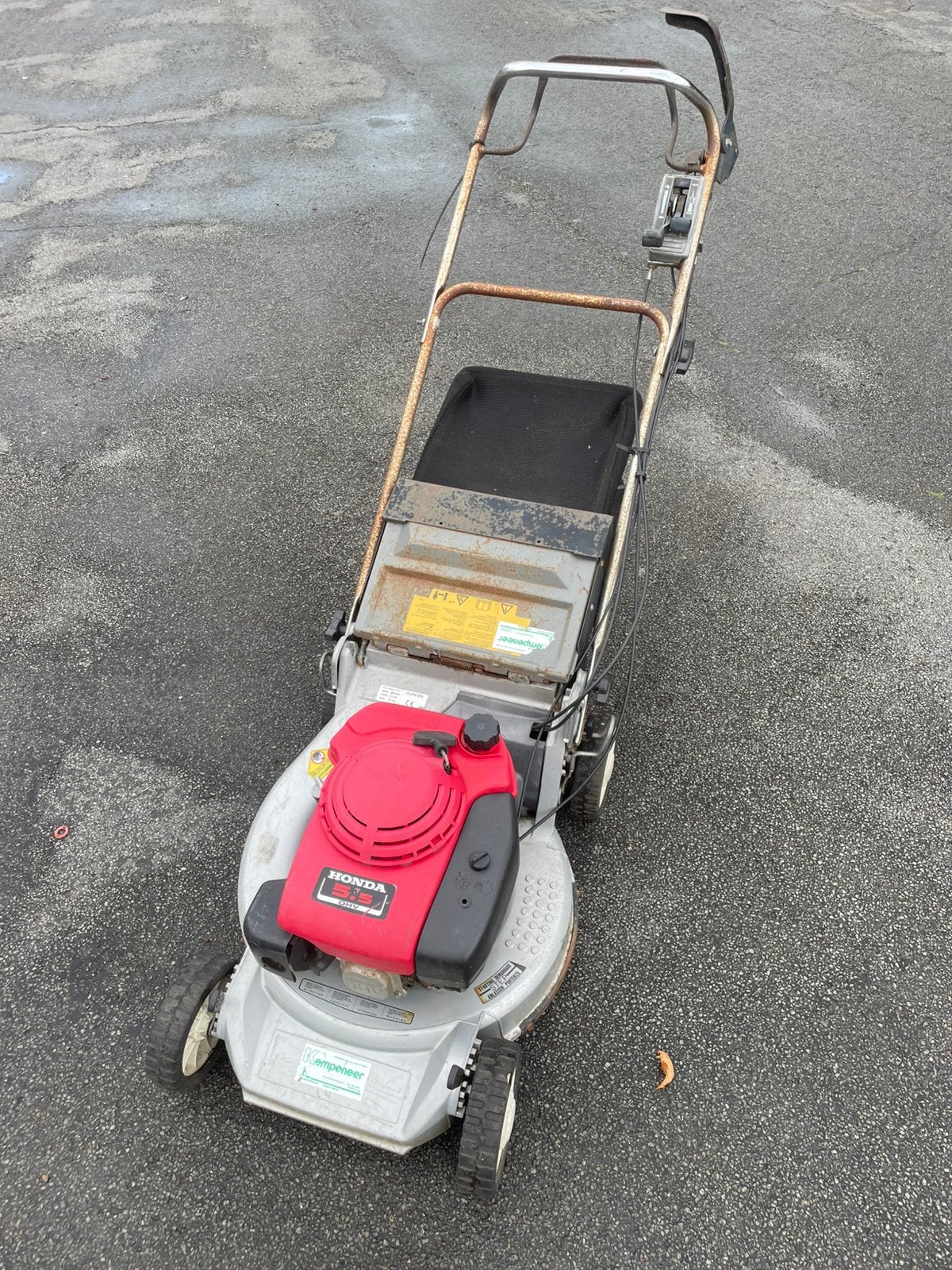 Grasmaaier honda 5.5 PK, Ophalen, Zo goed als nieuw