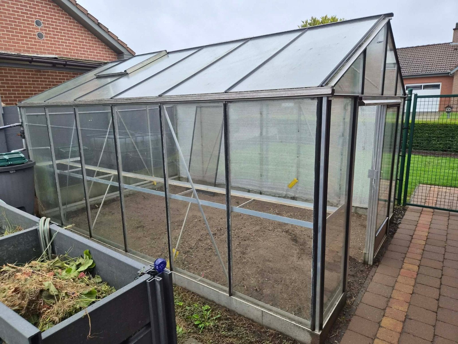 Glazen serre 4.5 op 3m, Tuin en Terras, Ophalen, Gebruikt, Kweekkas, Glas