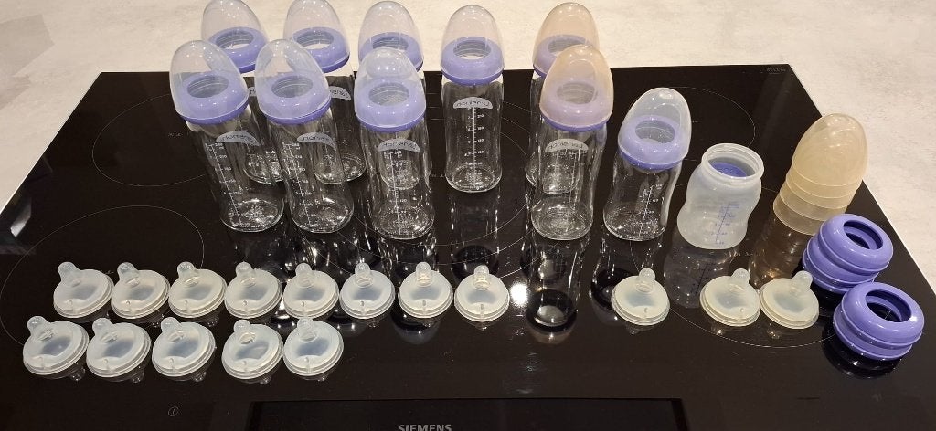 Glazen drinkflesjes Lansinoh, Kinderen en Baby's, Ophalen, Zo goed als nieuw, Babyfles, Overige merken