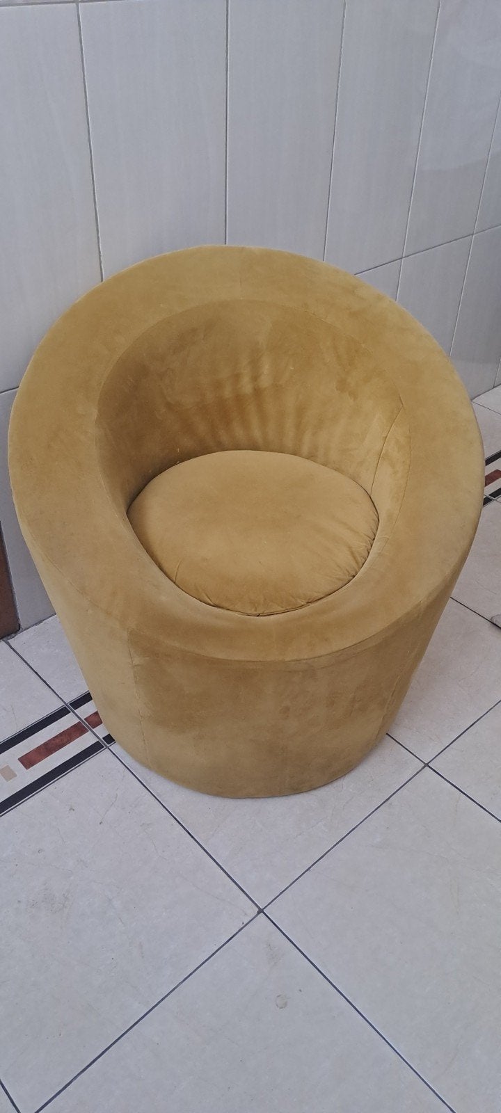fauteuil cabriolet vintage ( couleur moutarde), Enlèvement