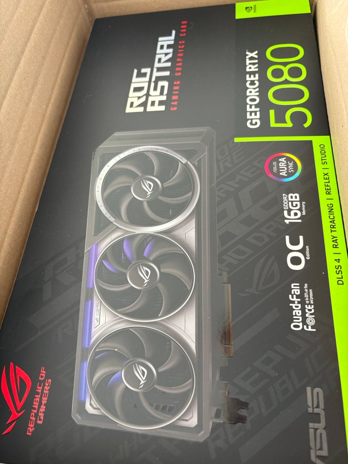 ASUS ROG Astral GeForce RTX 5080 GDDR7 NEUVE SOUS BLISTER, Computers en Software, Videokaarten, Ophalen, Zo goed als nieuw, Nvidia