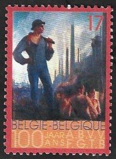 1 Postzegel 1998 ABVV 100 Jaar België, Timbres & Monnaies, Timbres | Europe | Belgique, Non oblitéré, Timbre-poste, Autre, Enlèvement ou Envoi