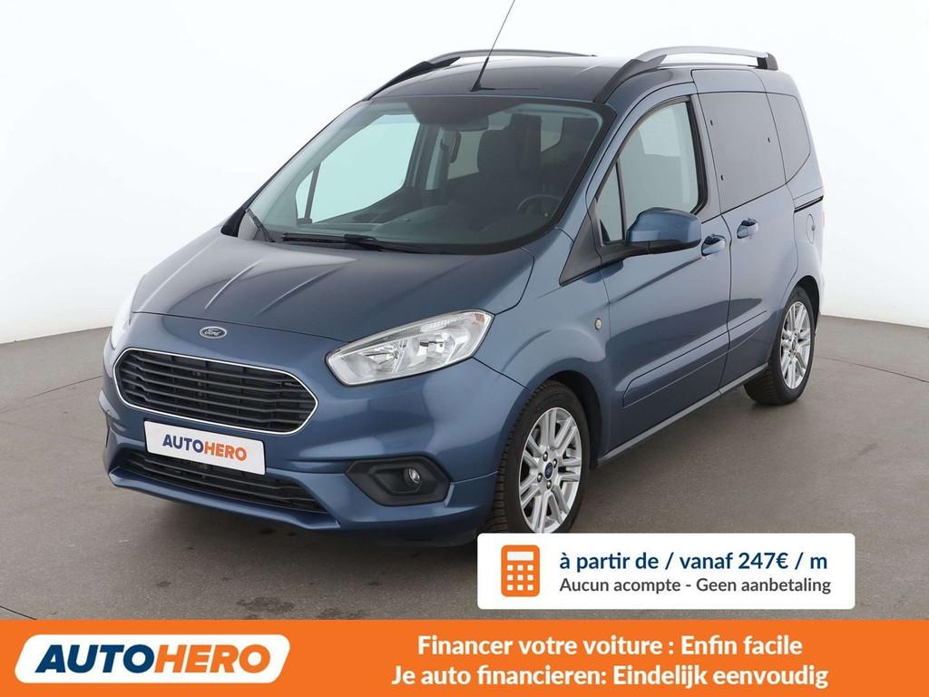 Ford Tourneo 1.0 EcoBoost Titanium (bj 2019), Auto's, Ford, Voorwielaandrijving, Stof, Blauw, Overige carrosserie
