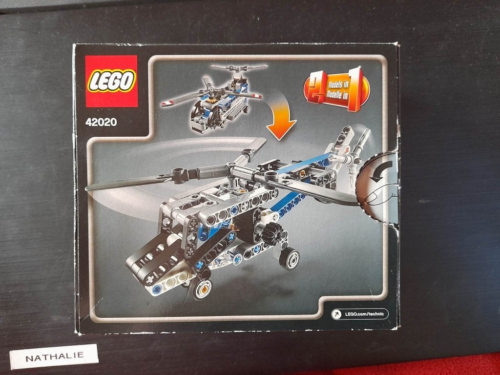 LEGO Technic - Helikopter met dubbele rotor - 42020, Neuf, Lego, Ensemble complet, Enlèvement