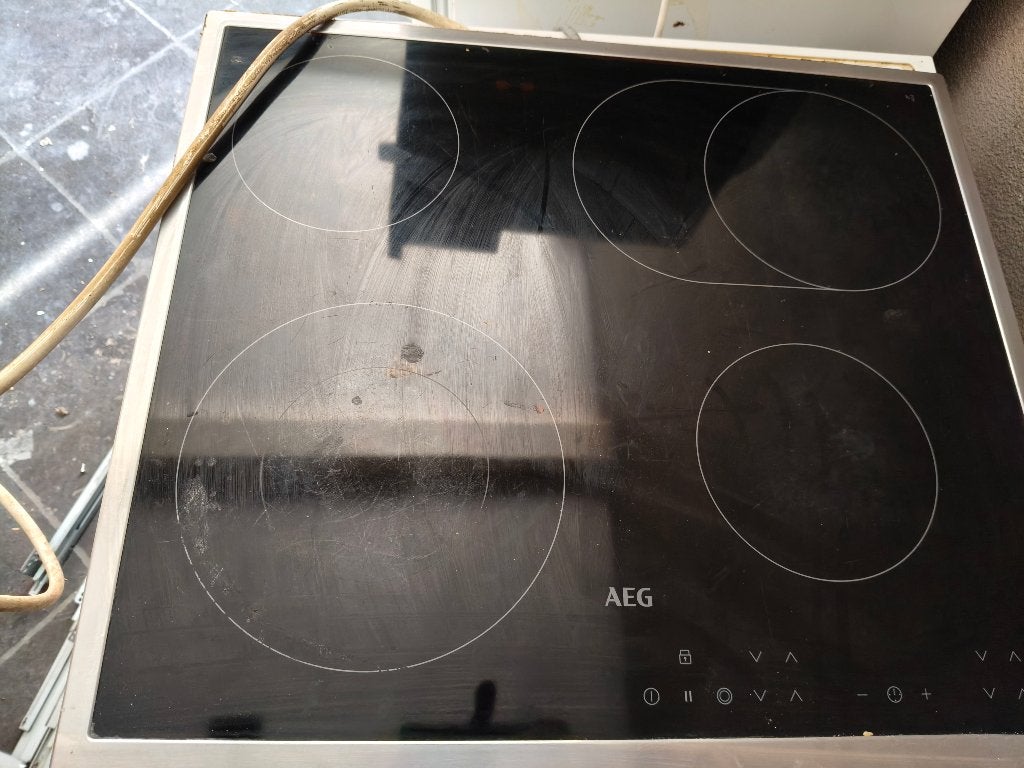 AEG HK634060XB vitrokeramische kookplaat., Ophalen, Gebruikt, Keramisch, 4 kookzones