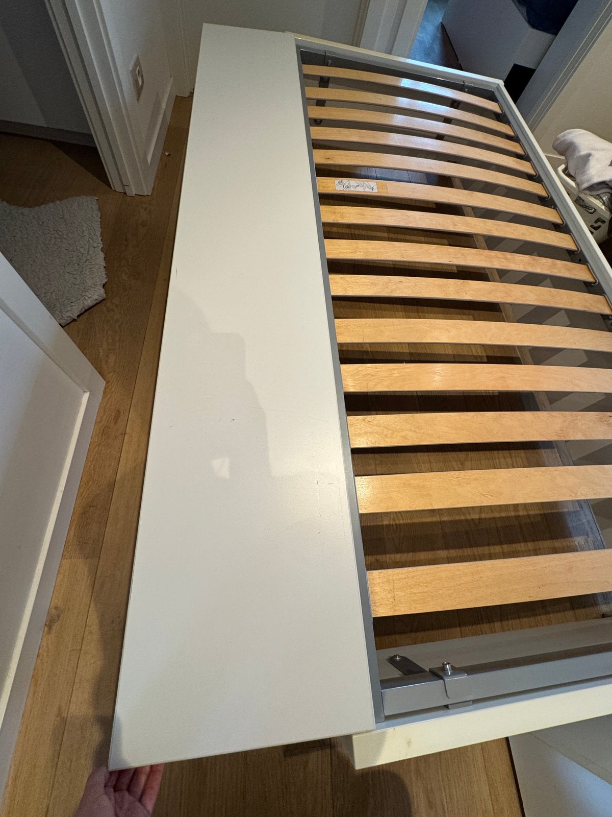 1persoonsbed met uitklapbaar 2de/extra bed, Huis en Inrichting, Ophalen, 100 cm, Eenpersoons, 210 cm