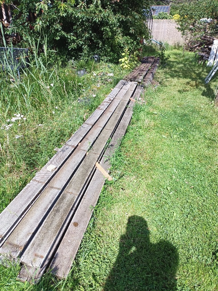 bankirai terrasplanken, gebruikt, 490x14 cm, 40 stuks, Ophalen, Gebruikt, Hout