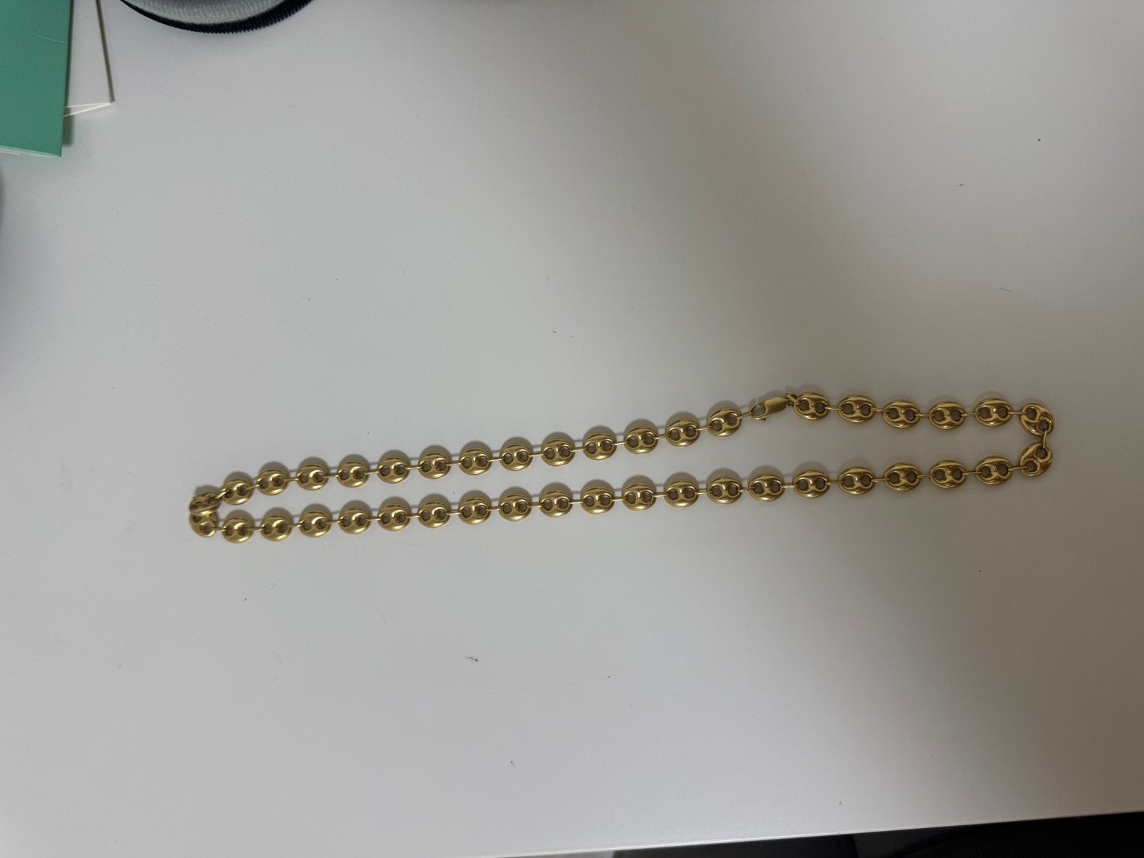 18k gouden ketting, Handtassen en Accessoires, Armbanden, Ophalen, Zo goed als nieuw, Goud, Goud