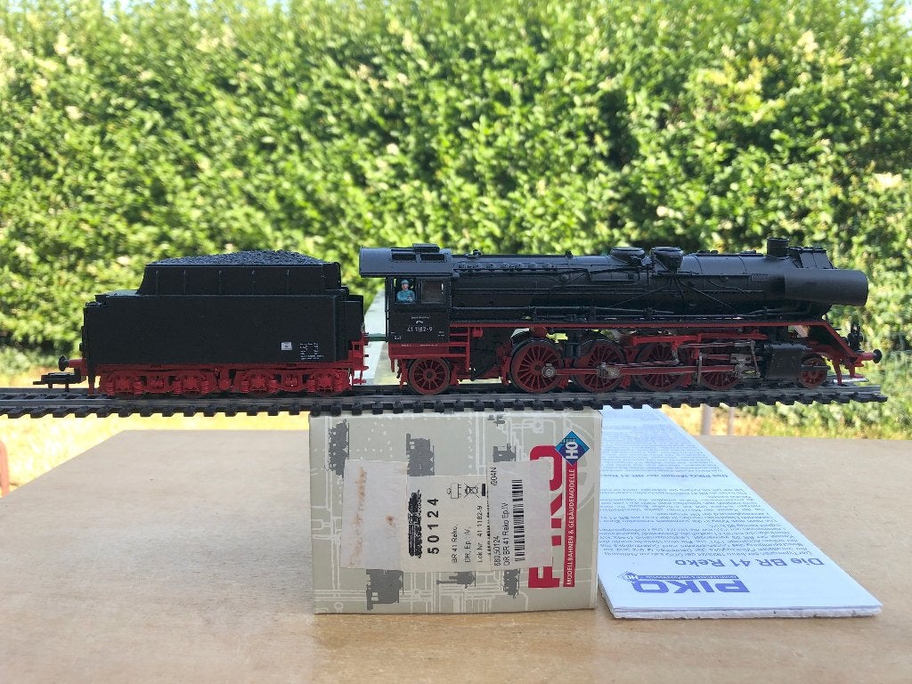 PIKO 50124 DB LOCOMOTIVE VAPEUR BR41 1182-9 HO, Analogique, Piko, Locomotive, Envoi