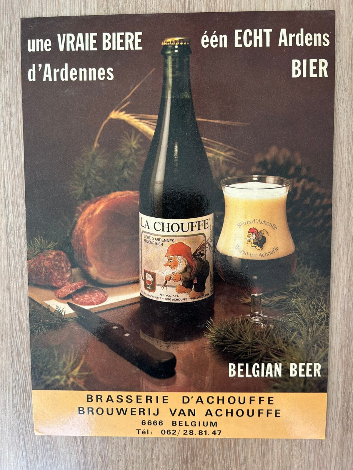 La chouffe, Verzamelen, Biermerken, Ophalen of Verzenden, Zo goed als nieuw