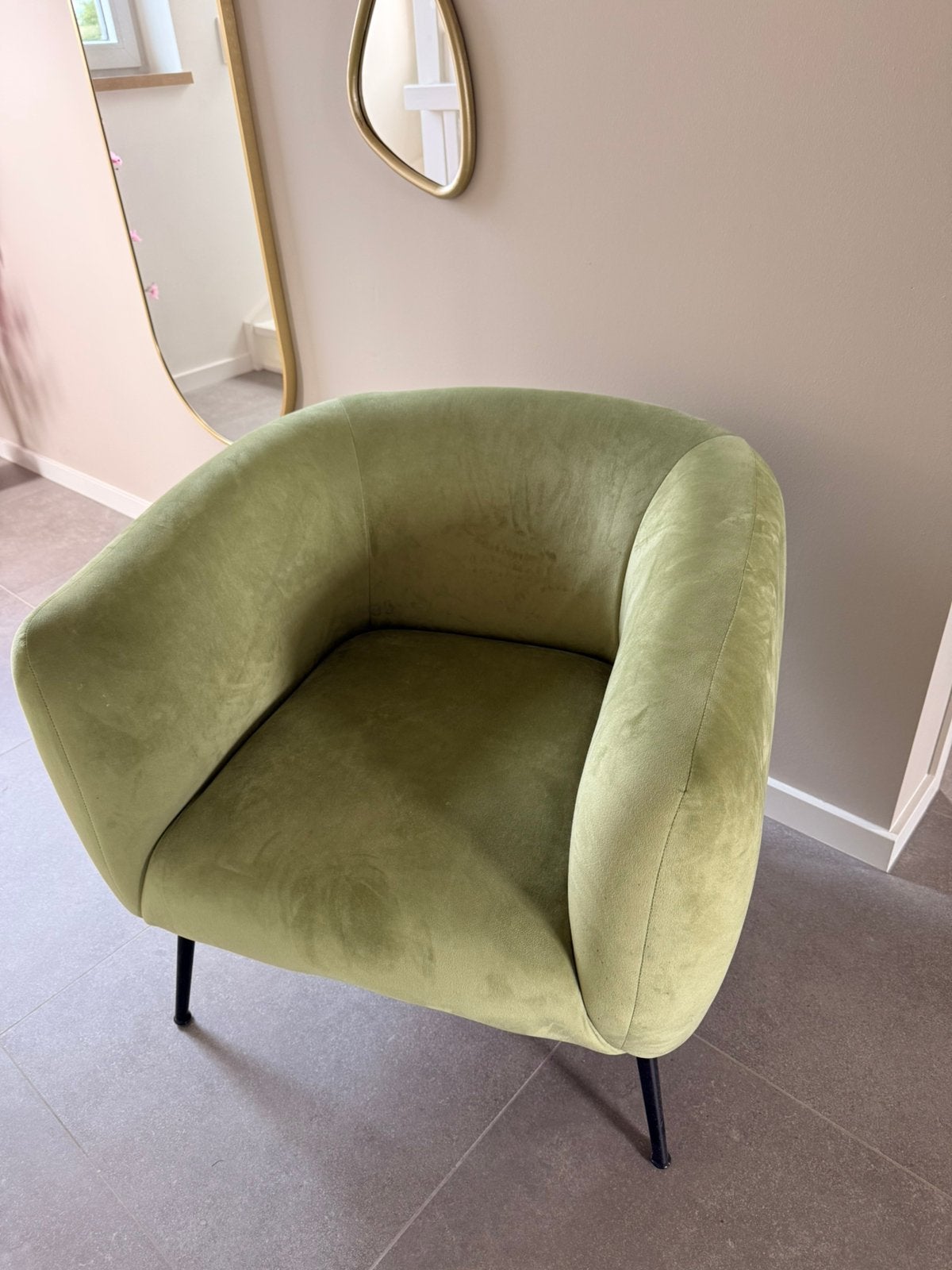 Mooie groene fauteuil, Ophalen, Zo goed als nieuw