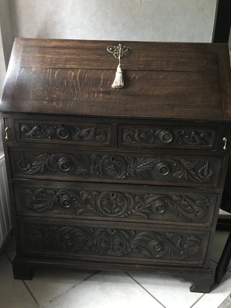 Antieke secretaire, Ophalen, Gebruikt, Antiek