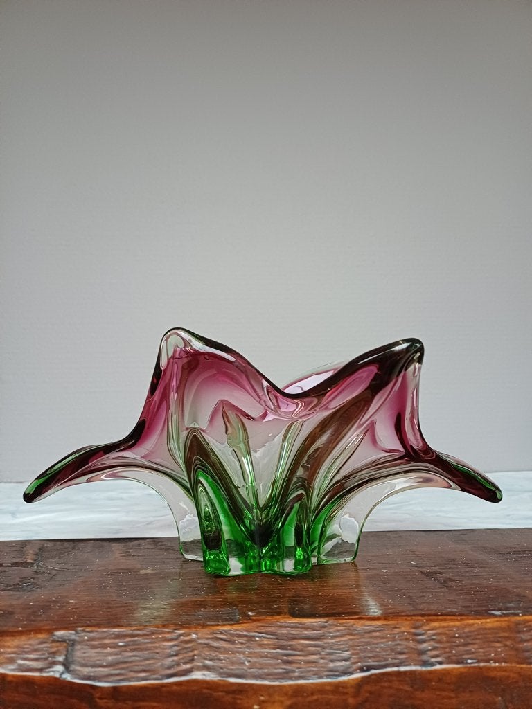 kristal murano schaal L 23 cm op 15 cm in prima staat, Antiek en Kunst, Ophalen