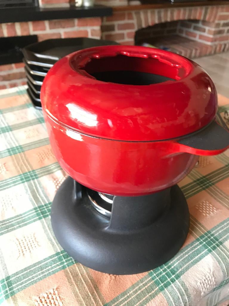 fondue set, Huis en Inrichting, Ophalen, Zo goed als nieuw, Gietijzer, Overige typen