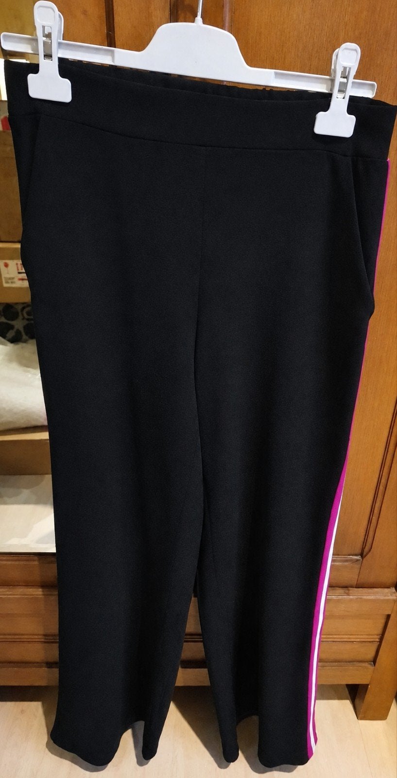 Vero Moda wide leg broek met zijstreep - M, Maat 38/40 (M), Meerkleurig, Vero Moda, Ophalen of Verzenden