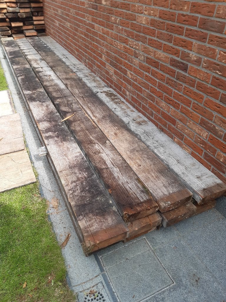 Houten balken Douglas 22x60 lengte 4.6m (12 stuks), 50 mm ou plus, 300 cm ou plus, Enlèvement, Utilisé