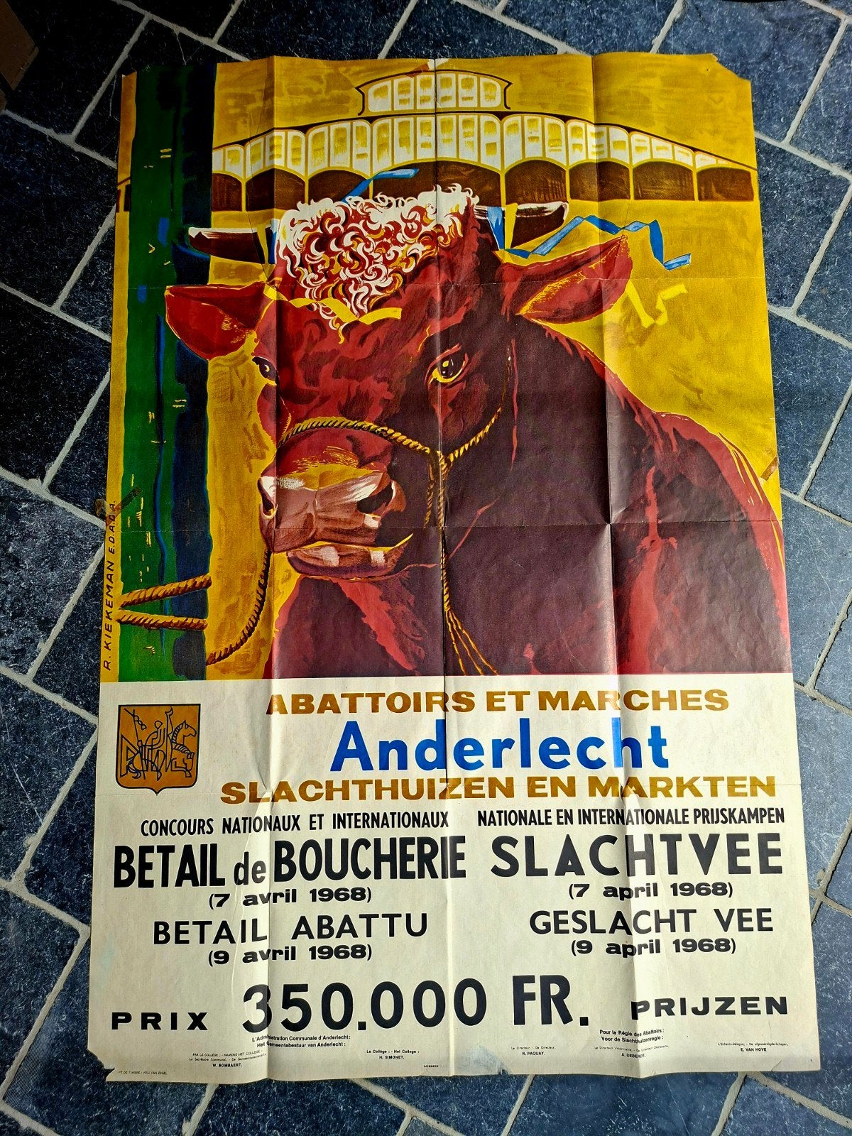Affiche Anderlecht 1968, Ophalen of Verzenden
