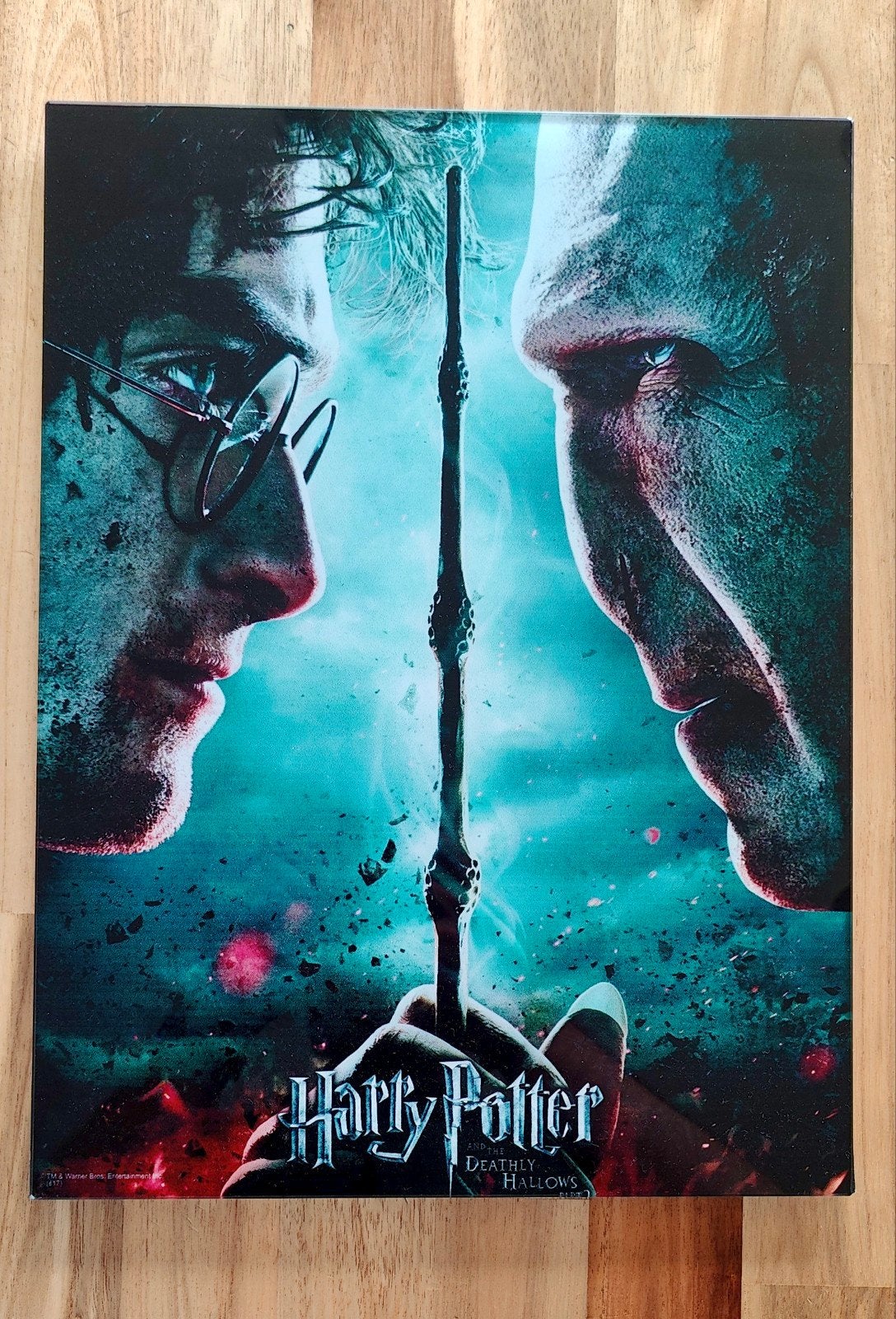 Harry Potter Deathly Hallows kader – glas – 30x40 cm, Ophalen of Verzenden, Zo goed als nieuw, Boek of Poster