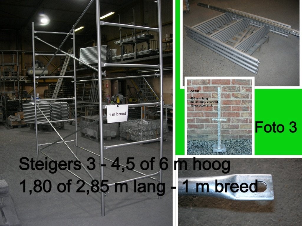 NIEUWE steigers 3 - 4,50 of 6 m hoog - stellingen - stelling, Ophalen, Nieuw