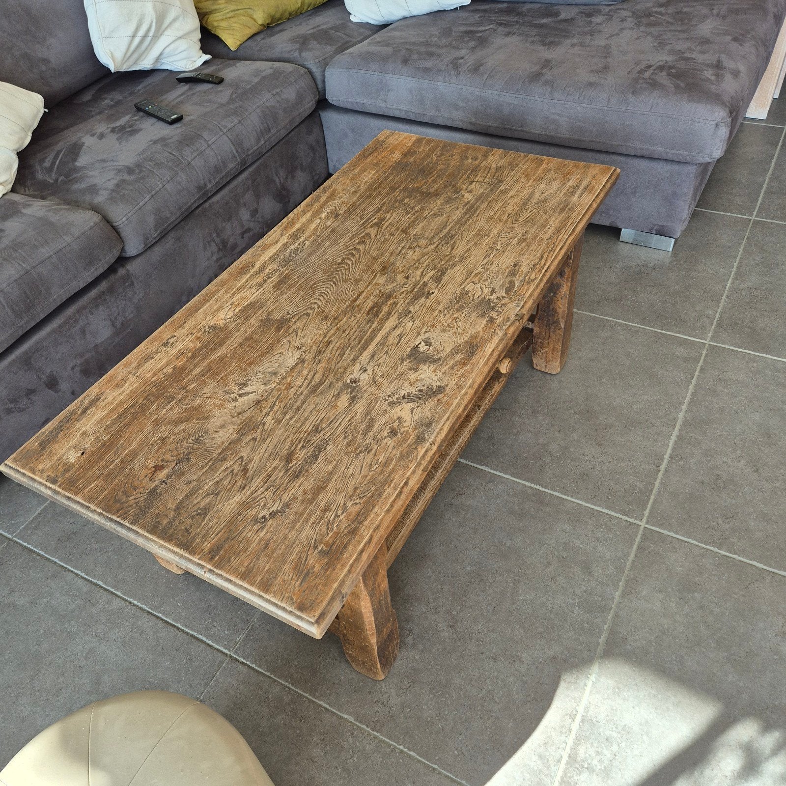 table de salon en chêne massif, Meubles de ferme, Maison & Meubles, Enlèvement, Chêne