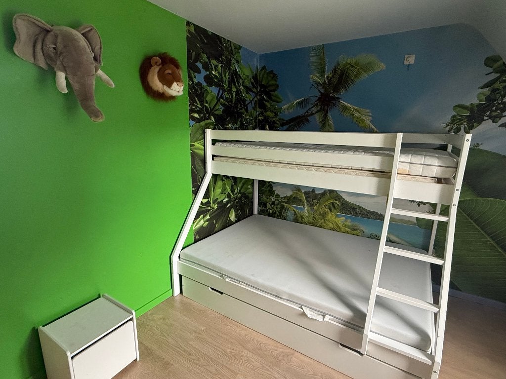 Lit superposé avec matelas de 140 cm en bas, Enlèvement, Lits superposés, 200 cm, 160 à 180 cm