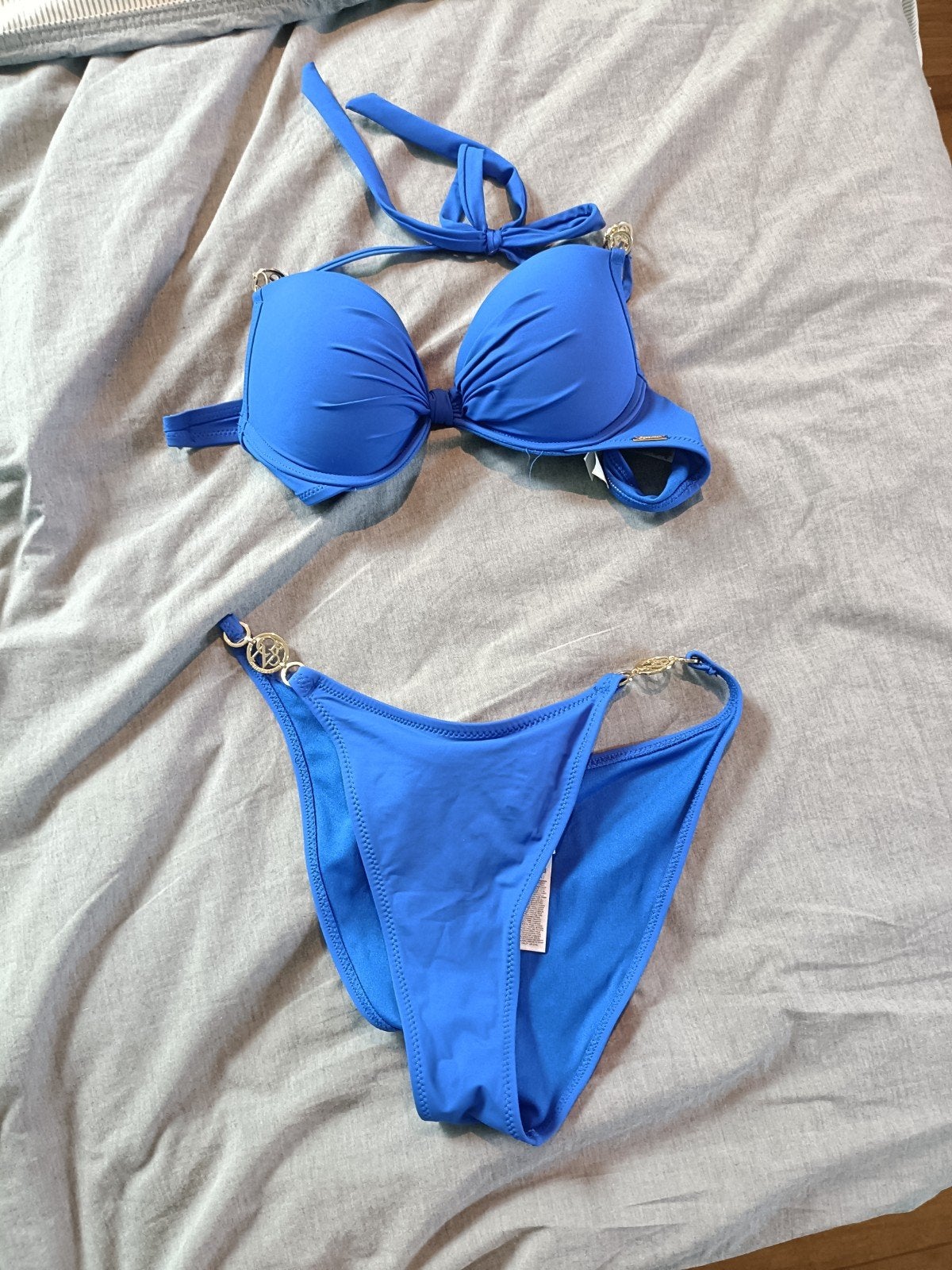 blauwe bikini, Blauw, Ophalen of Verzenden, Zo goed als nieuw, Bikini