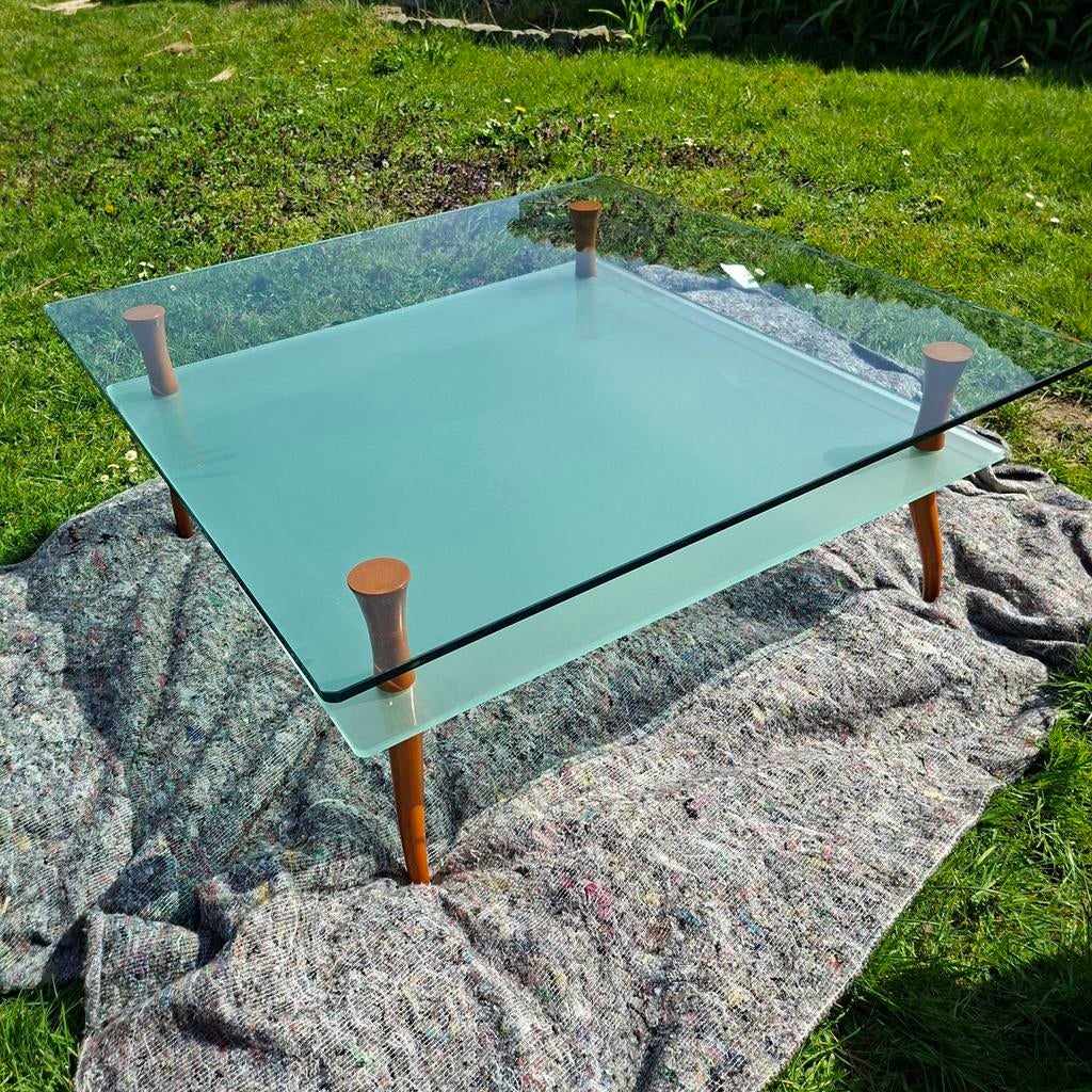 Table basse en bois de cerisier de designer italien, Enlèvement
