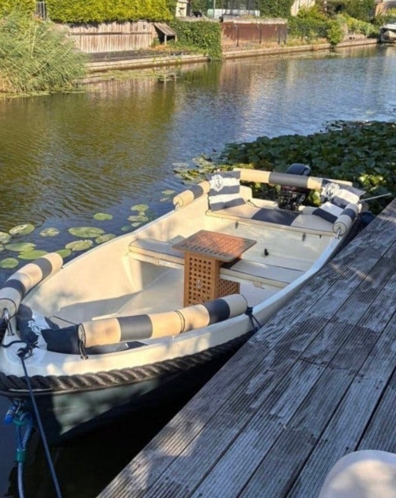 Complete Serenity 440 sloep + 8 pk Mercury vaarklaar!, Watersport en Boten, 4 m, 10 pk, Zo goed als nieuw, 2 m