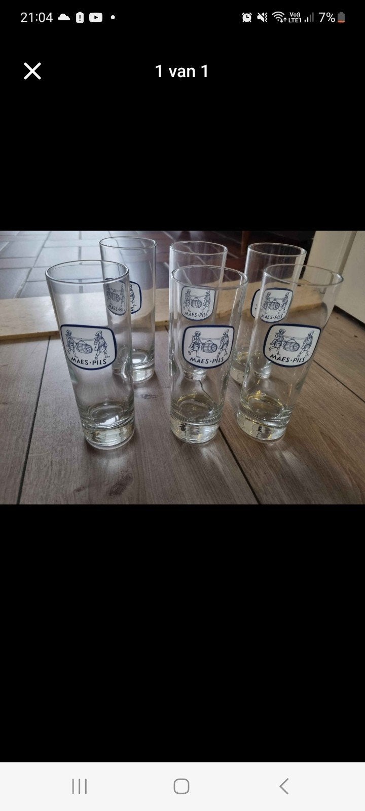 6 glazen van maes pils, Verzamelen, Ophalen