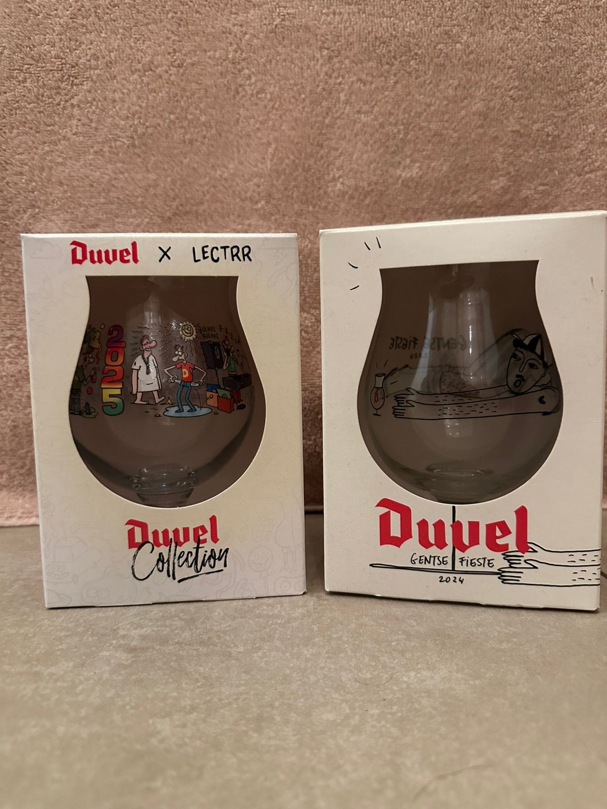 Duvel glazen in doos gentse feesten 2024 en 2025, Verzamelen, Ophalen of Verzenden, Nieuw, Glas of Glazen, Duvel