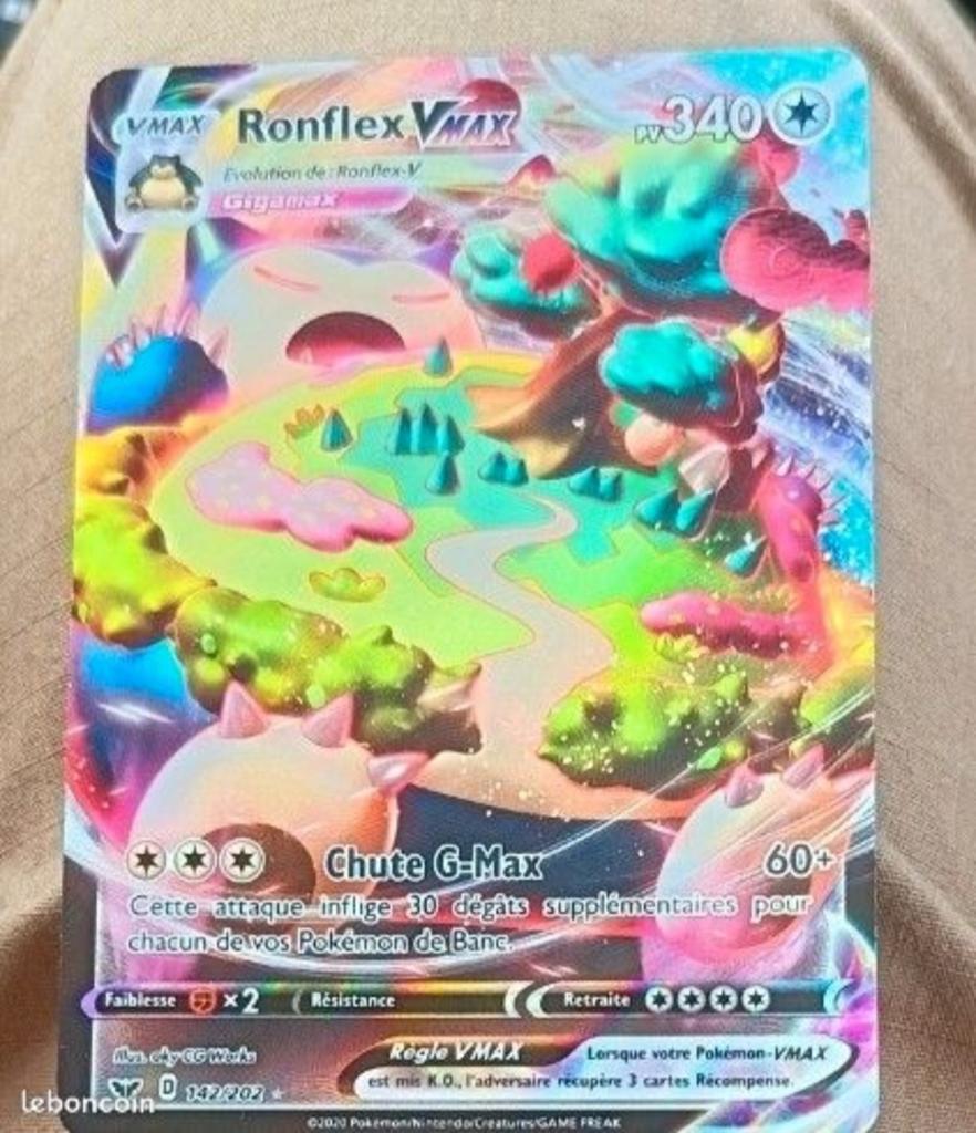 Carte Pokémon Ronflex VMAX, Enlèvement
