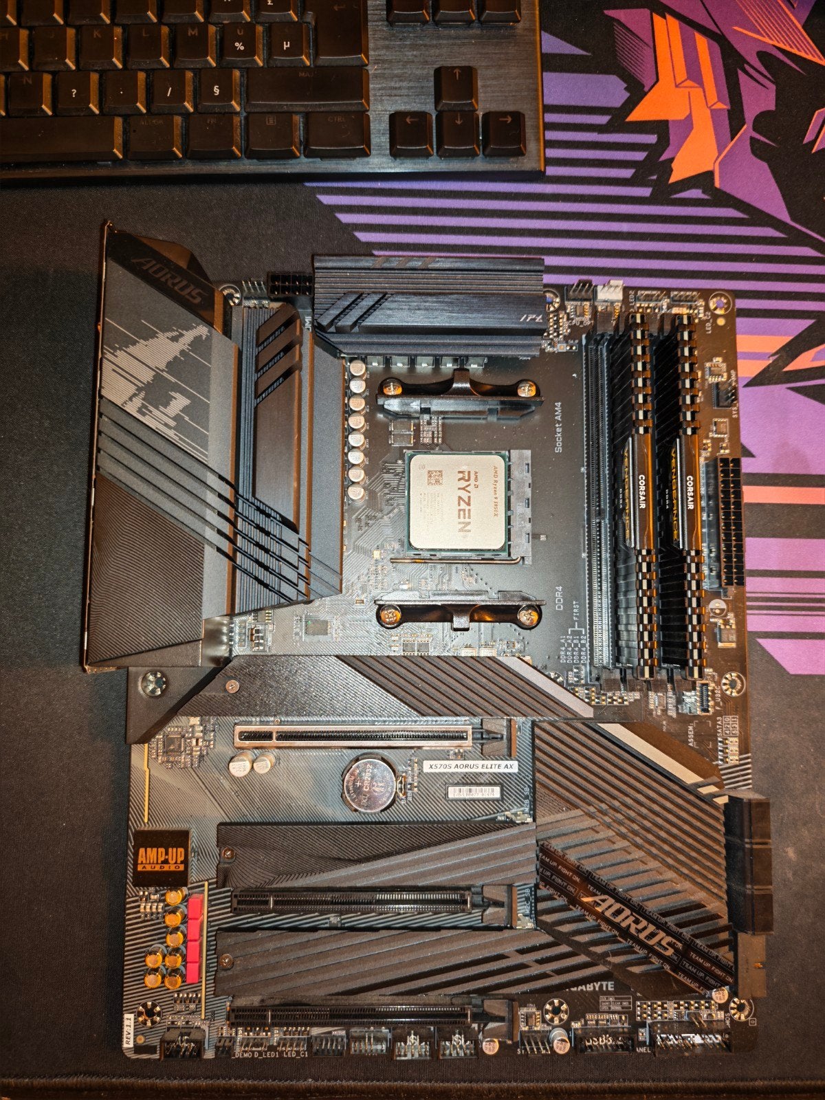 kit Aorus X570s Elite AX, Ryzen 9 5950X, 64Gb DDR4, Informatique & Logiciels, DDR4, Enlèvement, Utilisé, Socket AM4