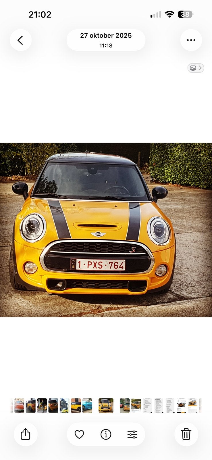 Mini Cooper S orange volcanique 7 chili 79700 km., Autos, Mini, Cuir, 1160 kg, Achat, Euro 6