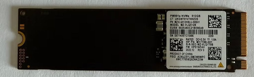 Samsung Ssd NVMe 512 gb, Informatique & Logiciels, Enlèvement ou Envoi, SSD, Interne, Utilisé