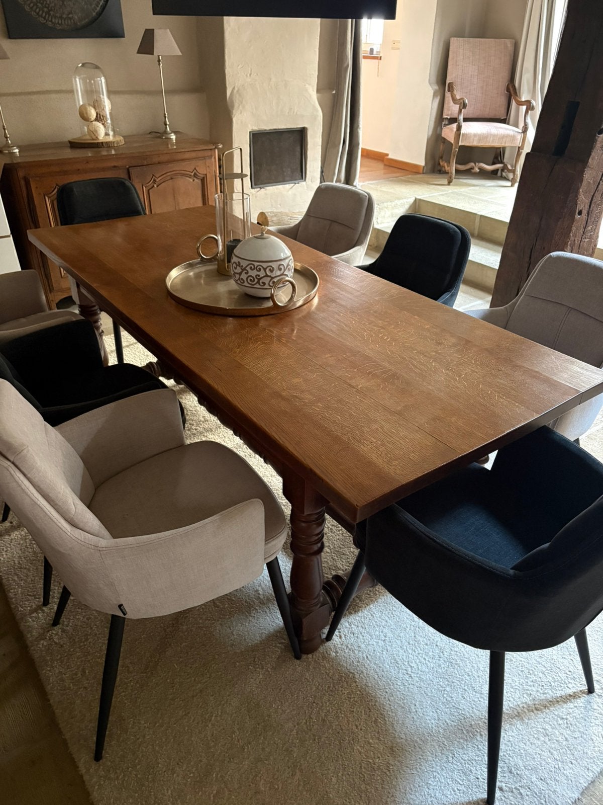 Table salle à manger chaine, Maison & Meubles, Enlèvement, Comme neuf