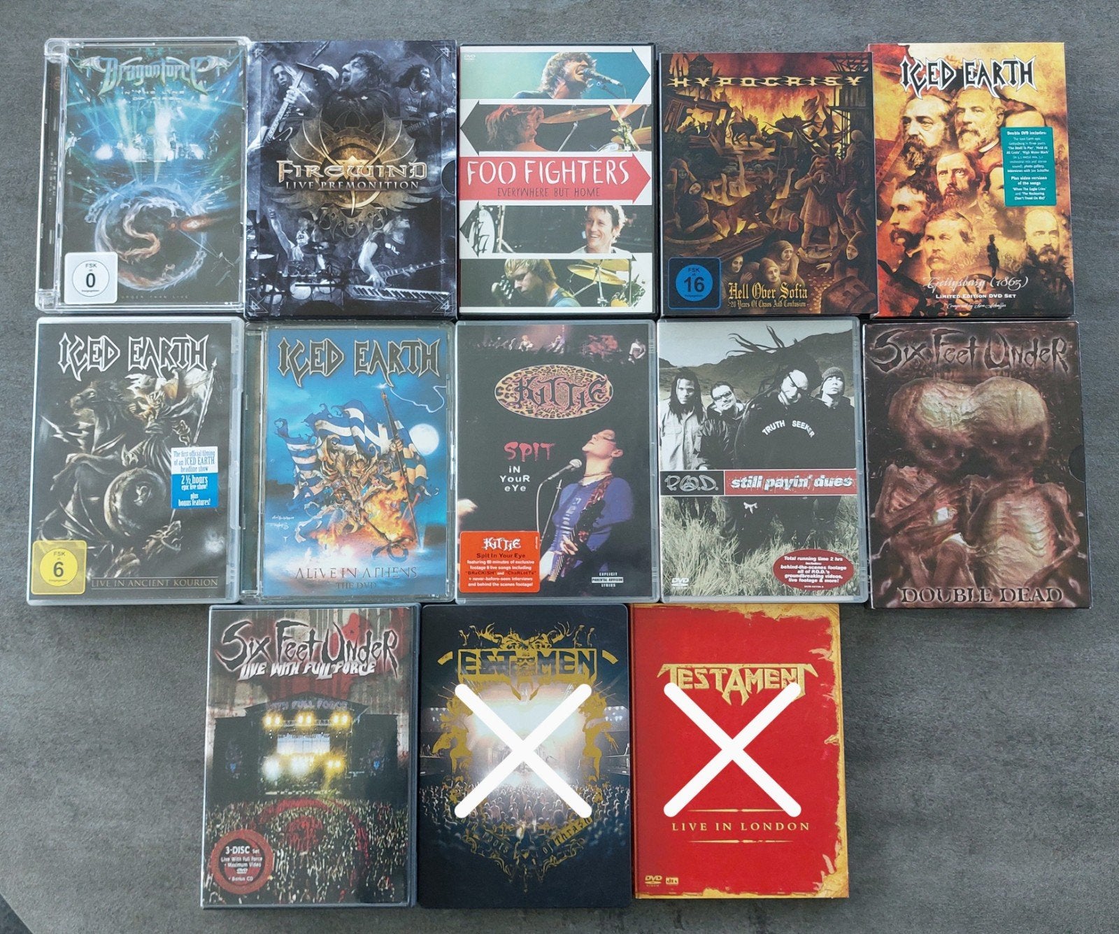 Lot Van 11 DVD's Van Metal Bands - GRATIS VERZENDING!, Enlèvement, Comme neuf, Metal