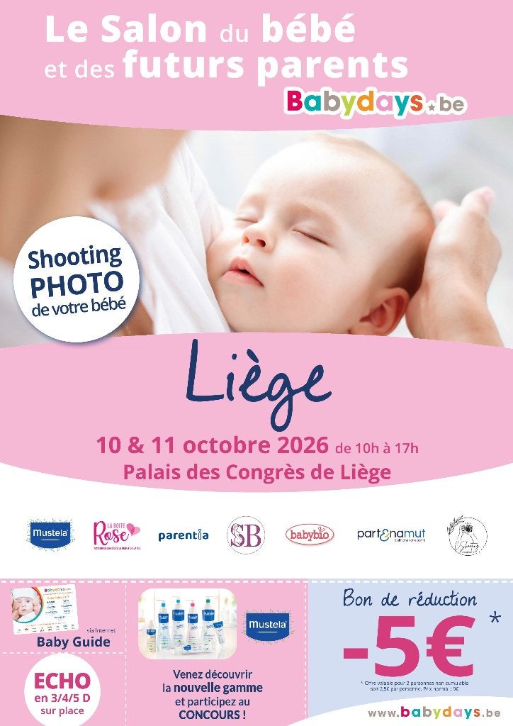 Babydays Liege 10-11 octobre 2026, Neuf, Autres marques, Poussette combi, Tige de poussée réglable