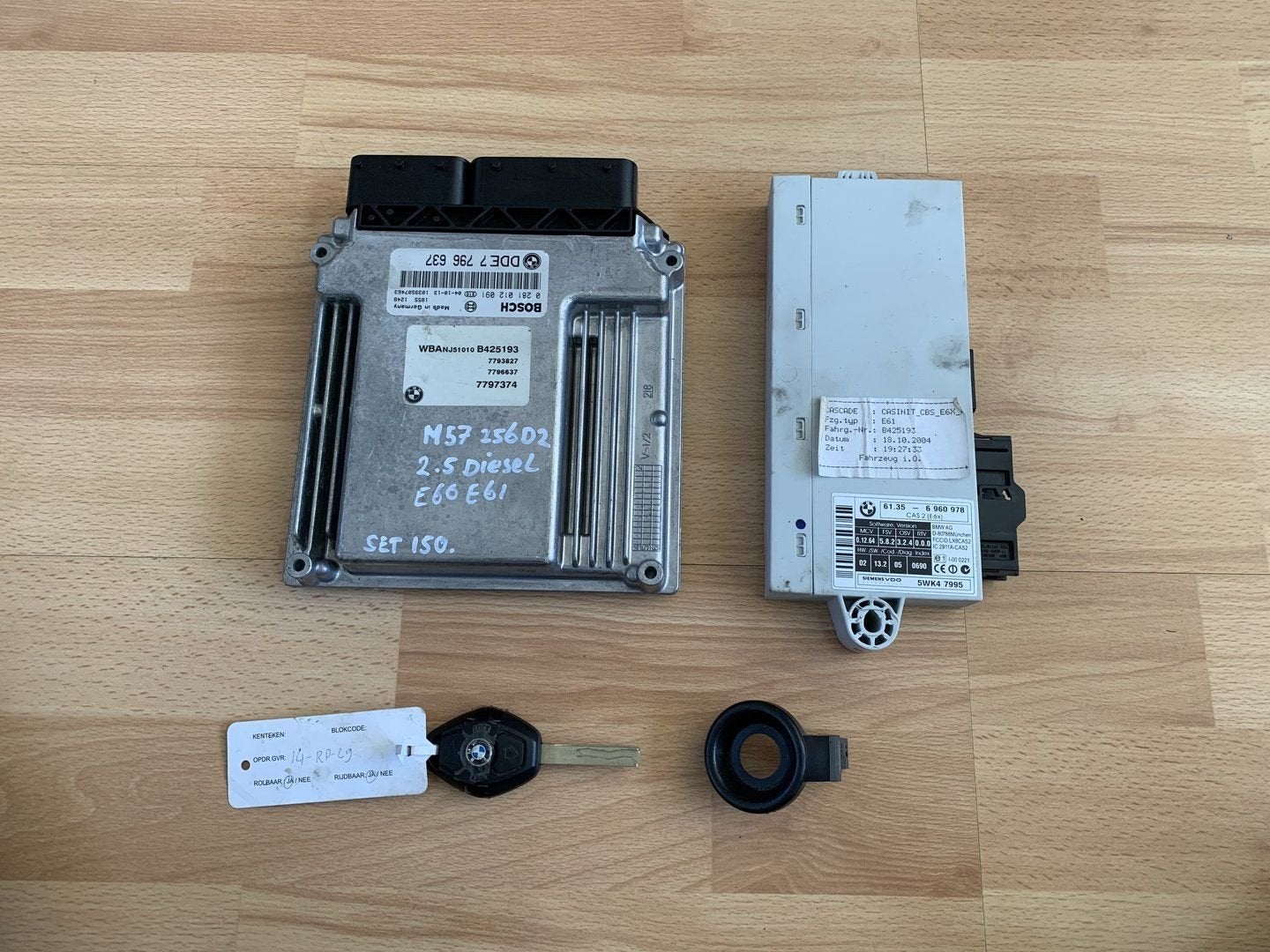 contactslot + computer BMW 5 serie E60 E61 2.5 DSL M57256D2, -, Utilisé, -, Enlèvement ou Envoi