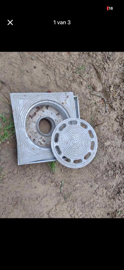 Putdeksel plus onderstel 30cm, Doe-het-zelf en Bouw, Buizen en Afvoer, Ophalen, Nieuw